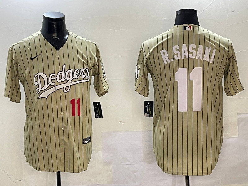 Men Los Angeles Dodgers 11 R Sasaki cream 2025 MLB nike jersey style 21